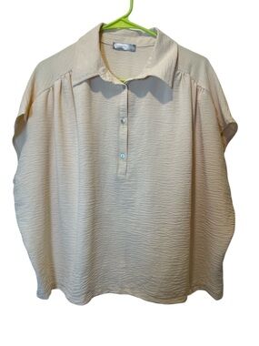 Charlotte Avery Relaxed Cream Blouse size M